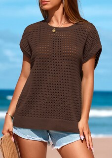 Foto 3 | Foto 3 | Top Prettygarden Con Mangas De Ganchillo Para Mujer, Primavera-verano - Venta Internacional.