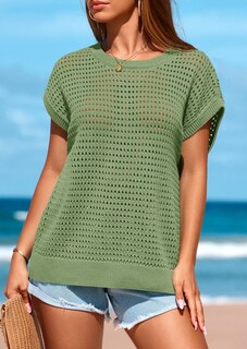 Foto 3 | Foto 3 | Top Prettygarden Para Mujer Primavera/verano 2025, Color Verde Croché - Venta Internacional.