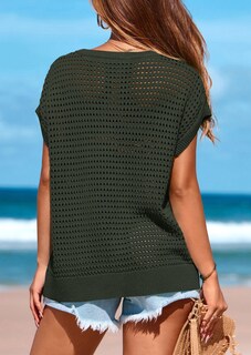 Foto 2 | Foto 2 | Top Prettygarden Con Mangas De Ganchillo Para Mujer, Primavera-verano - Venta Internacional.