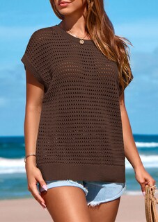 Foto 5 | Foto 5 | Top Prettygarden Con Mangas De Ganchillo Para Mujer, Primavera-verano - Venta Internacional.