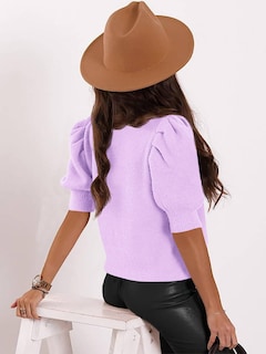 Foto 2 | Foto 2 | Suéteres Goranbon Lilac Puff De Manga Corta Para Mujer - Venta Internacional.