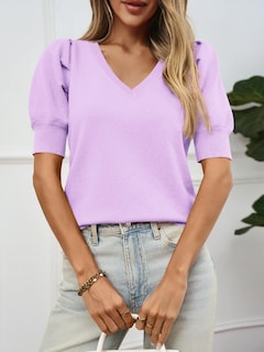 Foto 3 | Foto 3 | Suéteres Goranbon Lilac Puff De Manga Corta Para Mujer - Venta Internacional.