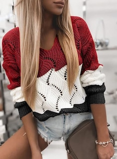 Foto 4 | Foto 4 | Suéter Dokotoo Para Mujer, Casual, Holgado, Rojo, Xl - Venta Internacional.