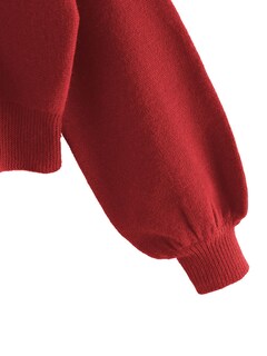 Foto 4 | Foto 4 | Jersey Zaful Para Mujer Con Cuello En V Corto, Manga Larga, Rojo, Talla M - Venta Internacional.