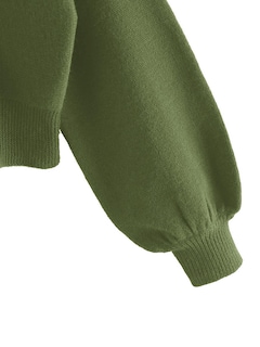 Foto 4 | Foto 4 | Jersey Zaful Para Mujer Con Cuello En V Corto Y Manga Larga, Color Verde Claro - Venta Internacional.