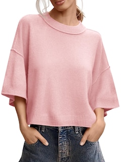 Foto 1 | Foto 1 | Jersey Saodimallsu De Manga Corta Para Mujer, De Gran Tamaño, Rosa - Venta Internacional.