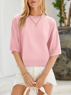 Foto 3 | Foto 3 | Jersey Saodimallsu De Manga Corta Para Mujer, De Gran Tamaño, Rosa - Venta Internacional.