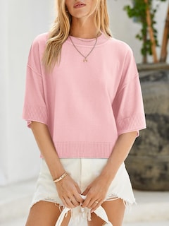 Foto 3 | Foto 3 | Jersey Saodimallsu De Manga Corta Para Mujer, De Gran Tamaño, Rosa - Venta Internacional.