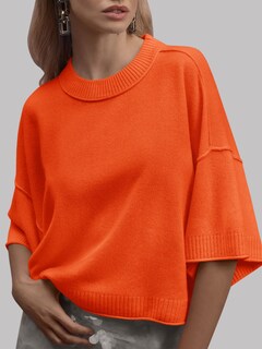 Foto 2 | Foto 2 | Jersey Saodimallsu De Punto Naranja De Manga Corta Para Mujer - Venta Internacional.