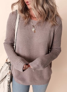 Foto 3 | Foto 3 | Jersey Evaless Para Mujer, Casual, De Otoño, Tejido A Punto, Gris Ahumado - Venta Internacional.