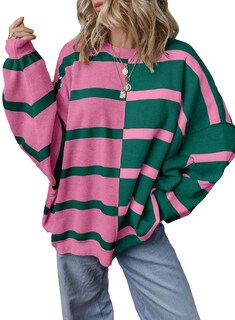 Foto 1 | Foto 1 | Jersey Evaless Para Mujer, A Rayas, De Punto Trenzado Grueso, Otoño-invierno - Venta Internacional.