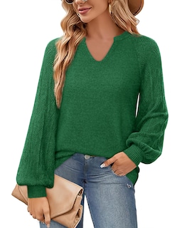 Foto 2 | Foto 2 | Jersey Messic Cute Trendy Winter Para Mujer, Talla Grande, Verde - Venta Internacional.