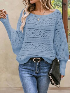 Foto 5 | Foto 5 | Jersey Cakulo Para Mujer Con Hombros Descubiertos, Talla M, Azul - Venta Internacional.