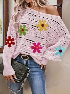 Foto 2 | Foto 2 | Jersey Cakulo Con Hombros Descubiertos, Otoño 2024, Rosa, Talla M - Venta Internacional.