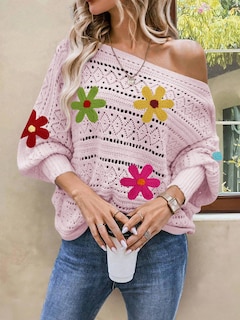 Foto 3 | Foto 3 | Jersey Cakulo Con Hombros Descubiertos, Otoño 2024, Rosa, Talla M - Venta Internacional.