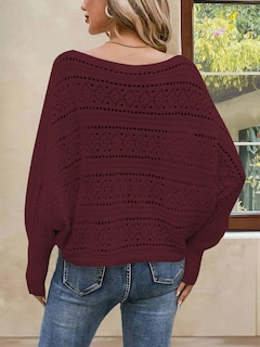 Foto 4 | Foto 4 | Jersey Cakulo Para Mujer Con Hombros Descubiertos, Color Rojo Vino, Talla L - Venta Internacional.