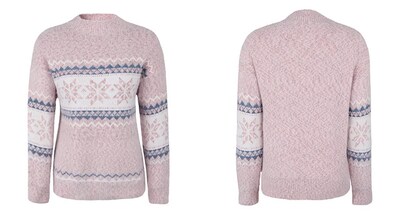 Foto 6 | Foto 6 | Jersey Junboon Para Mujer Con Cuello Redondo Y Manga Larga Con Estampado De Copos De Nieve - Venta Internacional.