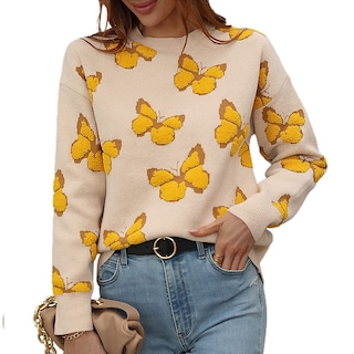 Foto 1 | Foto 1 | Jersey Junboon Para Mujer Con Cuello Redondo Y Manga Larga Estampado - Venta Internacional.