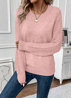 Foto 4 | Foto 4 | Suéter Evaless Fashion, Moderno, Extragrande, Tejido Trenzado, Rosa, Para Mujer - Venta Internacional.