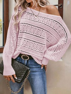 Foto 2 | Foto 2 | Jersey Cakulo Para Mujer Con Hombros Descubiertos, Otoño 2024, Rosa L - Venta Internacional.