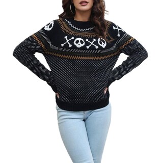 Foto 2 | Foto 2 | Jersey Junboon Para Mujer, Vintage, Con Lunares, Diseño De Halloween, Diseño De Fantasma - Venta Internacional.