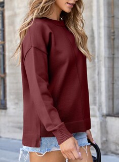 Foto 5 | Foto 5 | Jersey Evaless 2024 Para Mujer, Manga Larga, Cuello Redondo, Color Burdeos, 2xl - Venta Internacional.