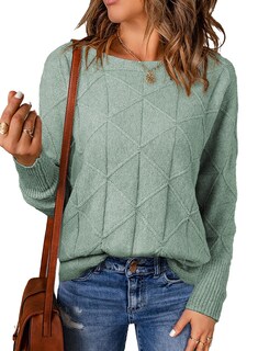 Foto 1 | Foto 1 | Jersey Evaless Casual Con Cuello Redondo Para Mujer, Color Verde, Talla Xs - Venta Internacional.