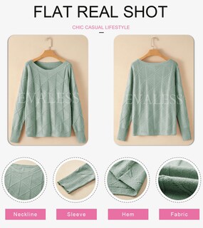 Foto 5 | Foto 5 | Jersey Evaless Casual Con Cuello Redondo Para Mujer, Color Verde, Talla Xs - Venta Internacional.