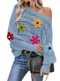 Foto 1 | Foto 1 | Jersey Cakulo Para Mujer Con Hombros Descubiertos, Otoño 2024, Azul L - Venta Internacional.