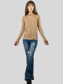 Foto 2 | Foto 2 | Set De 2 Suéter Abierto De Mujer Con Detalles En Estoperoles Suet-1001-px2 Negro Y Beige Suéter Cardigan