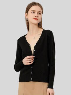 Foto 6 | Foto 6 | Set De 2 Suéter Abierto De Mujer Con Detalles En Estoperoles Suet-1001-px2 Negro Y Beige Suéter Cardigan