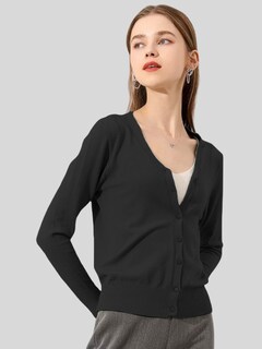 Foto 7 | Foto 7 | Set De 2 Suéter Abierto De Mujer Con Detalles En Estoperoles Suet-1001-px2 Negro Y Beige Suéter Cardigan