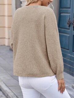 Foto 5 | Foto 5 | Jersey Tipo Poncho Saodimallsu De Punto Extragrande Para Mujer Color Caqui - Venta Internacional.