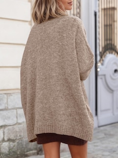 Foto 6 | Foto 6 | Suéter Tipo Túnica Saodimallsu Para Mujer De Punto Extragrande Color Caqui Otoño - Venta Internacional.