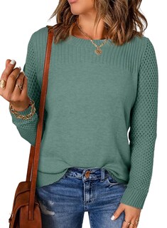 Foto 1 | Foto 1 | Jersey Evaless Para Mujer Casual Cuello Redondo Tejido Extragrande - Venta Internacional.