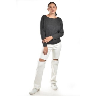 Foto 5 | Foto 5 | Sueter De Cuello Barco Roman Fashion /juvenil 4013 (gris Obscuro) Gris Oscuro