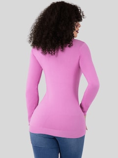 Foto 3 | Foto 3 | Suéter Para Mujer De Manga Larga Con Cuello En V Unitalla Sweater Dama De Punto Suet-1003 Rosa Oscuro Casual Formal