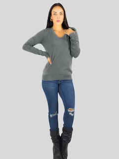 Foto 6 | Foto 6 | Set De 2 Sueteres Mujer Cuello V Manga Larga Suet-1003 Variedad De Colores Sueteres De Punto Sweaters