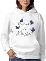 Sudadera Smartprintsink Con Capucha Para Mujer Rodeate De Magia Color Blanco