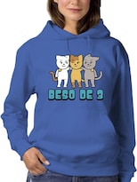 Sudadera Smartprintsink Con Capucha Para Mujer Beso De 3 Color Azul