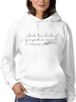 Sudadera Smartprintsink Con Capucha Para Mujer Ando Tan Textual Que... Color Blanco