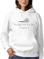 Sudadera Smartprintsink Con Capucha Para Mujer Florecer Color Blanco