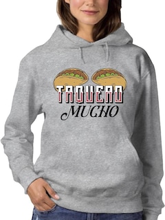 Foto 1 | Foto 1 | Sudadera Smartprintsink Con Capucha Para Mujer Taquero Mucho! Color Gris