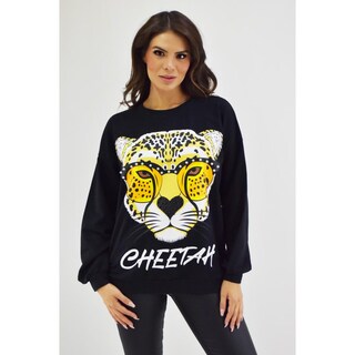Foto 1 | Foto 1 | Sudadera Cheetah Roman Fashion Juvenil 012 Negra