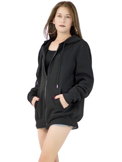 Foto 1 | Foto 1 | Sudadera Negra con Capucha para Mujer