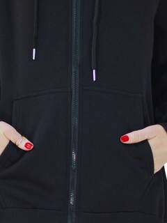 Foto 5 | Foto 5 | Sudadera Negra con Capucha para Mujer