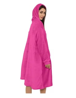 Foto 2 | Foto 2 | Sudadera Cobija Con Capucha Suave Larga Rosa