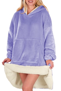 Foto 3 | Foto 3 | Sudadera Tipo Cobija Shendy Vendy con Capucha Afelpada Azul Claro