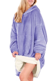Foto 4 | Foto 4 | Sudadera Tipo Cobija Shendy Vendy con Capucha Afelpada Azul Claro