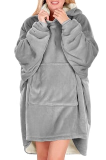 Foto 4 | Foto 1 | Sudadera Tipo Cobija Shendy Vendy con Capucha Afelpada Gris Jaspe